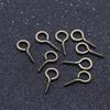 200pcs Small Tiny Mini Eye Pins Eyepins Hooks Eyelets Screw Threaded Gold Color Clasps Hooks Jewelry Findings For Making DIY