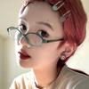 Retro Red Green Oval Small Frame Glasses  Anti Blue Light Glasses Ladies Myopia Glasses Finished Short Sight Eyeglasses Diopter