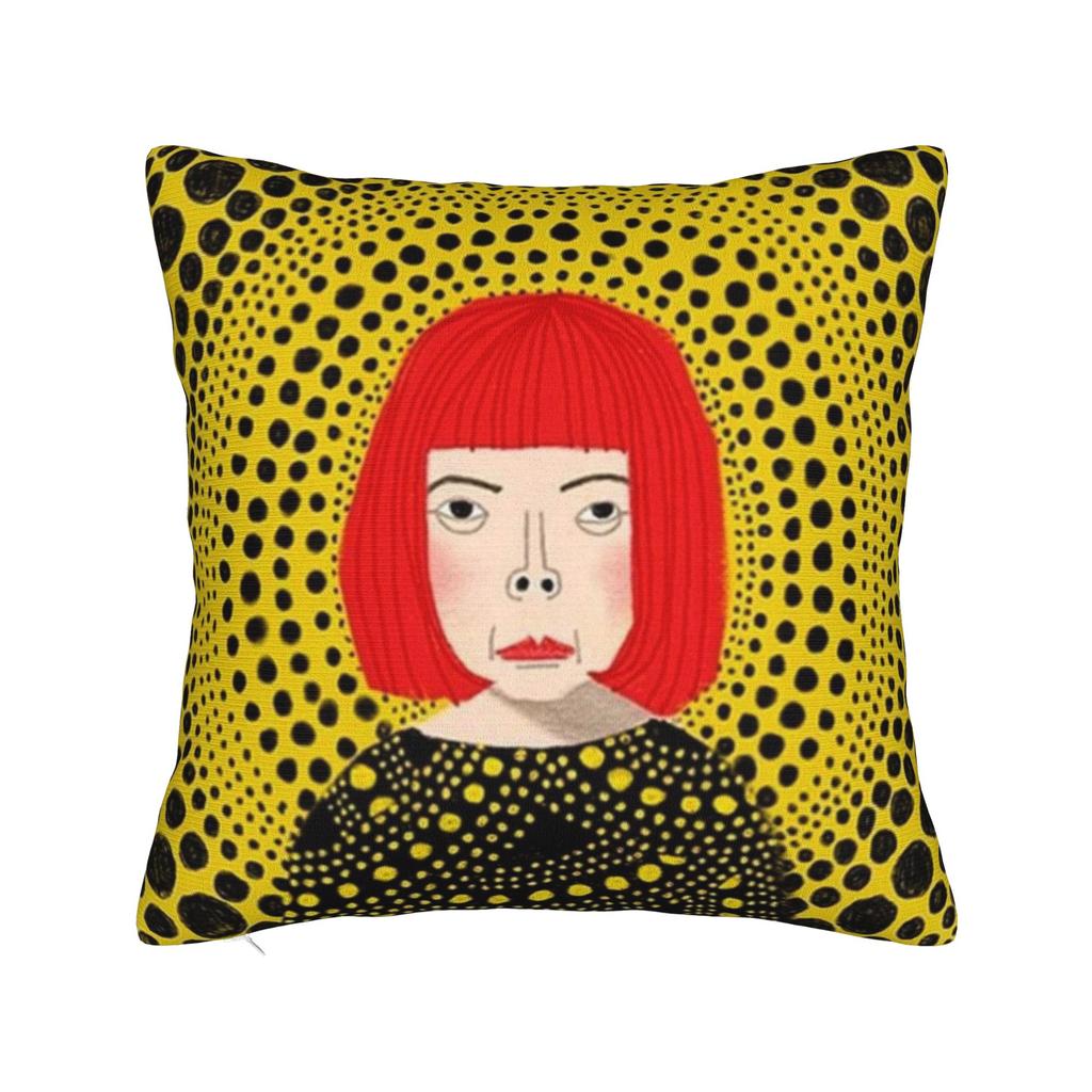 Yayoi Kusama Pillow Cover  Custom Cushion Cover Retro Trendy Pillow Case For Wedding Party Home Decor