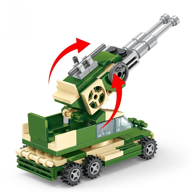 Antiaircraft Mounted Car Gun Assembly Building Blocks Toy For Gift Children