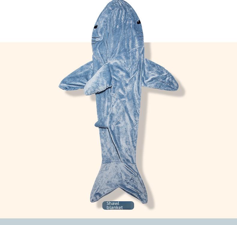 Shark-themed Sleeping Bags, Adult Hoodies, Flannel Loungewear, One-piece Pajamas, and Blankets