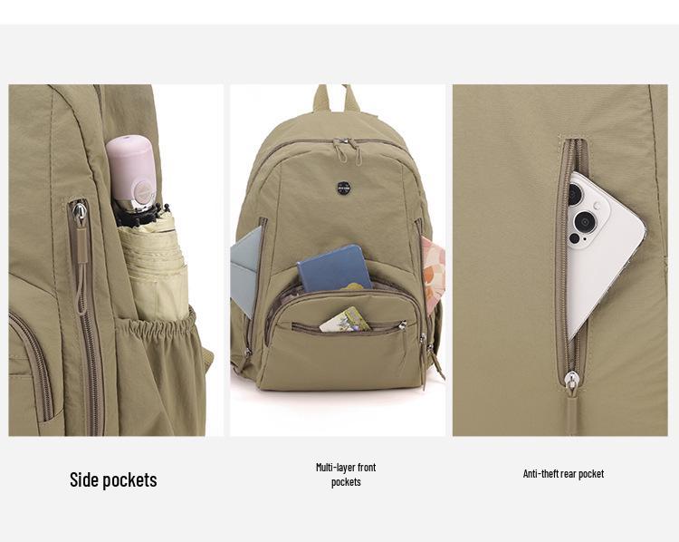 Women's Large Capacity Lightweight Waterproof Nylon Puffer Backpack