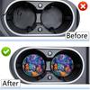 Easy Clean Car Coasters 2PCS Coasters, Oil Painting Print, Decorative Non-Slip Thermal Pads, Stain-Resistant Modern Accessory Gift to Cup Holders, for