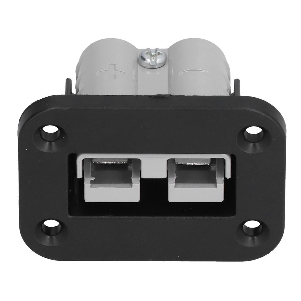 Black ABS Battery Charging Plug Connector Flush Mount 50 Amp Plug Mounting Kit Connector for