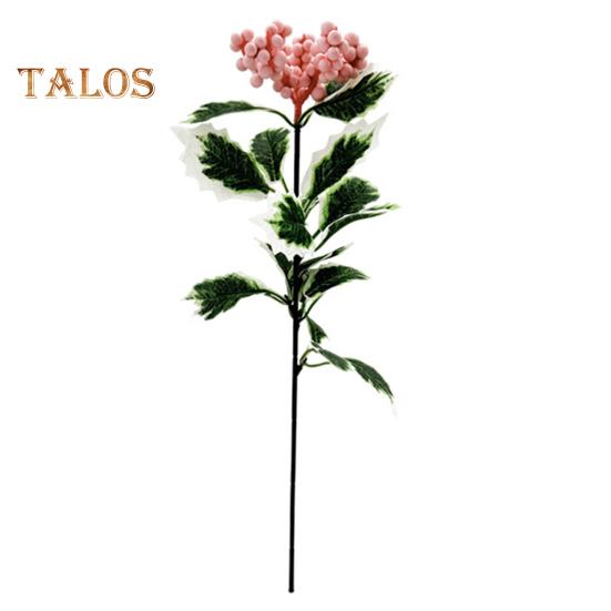 Künstliche rosa Beerenstiele, weihnachtliche rote Beerenpicks, künstliche Beerenzweige für Weihnachtsbaum, DIY-Bastelarbeiten, Hochzeit, Urlaub, Heimdekoration