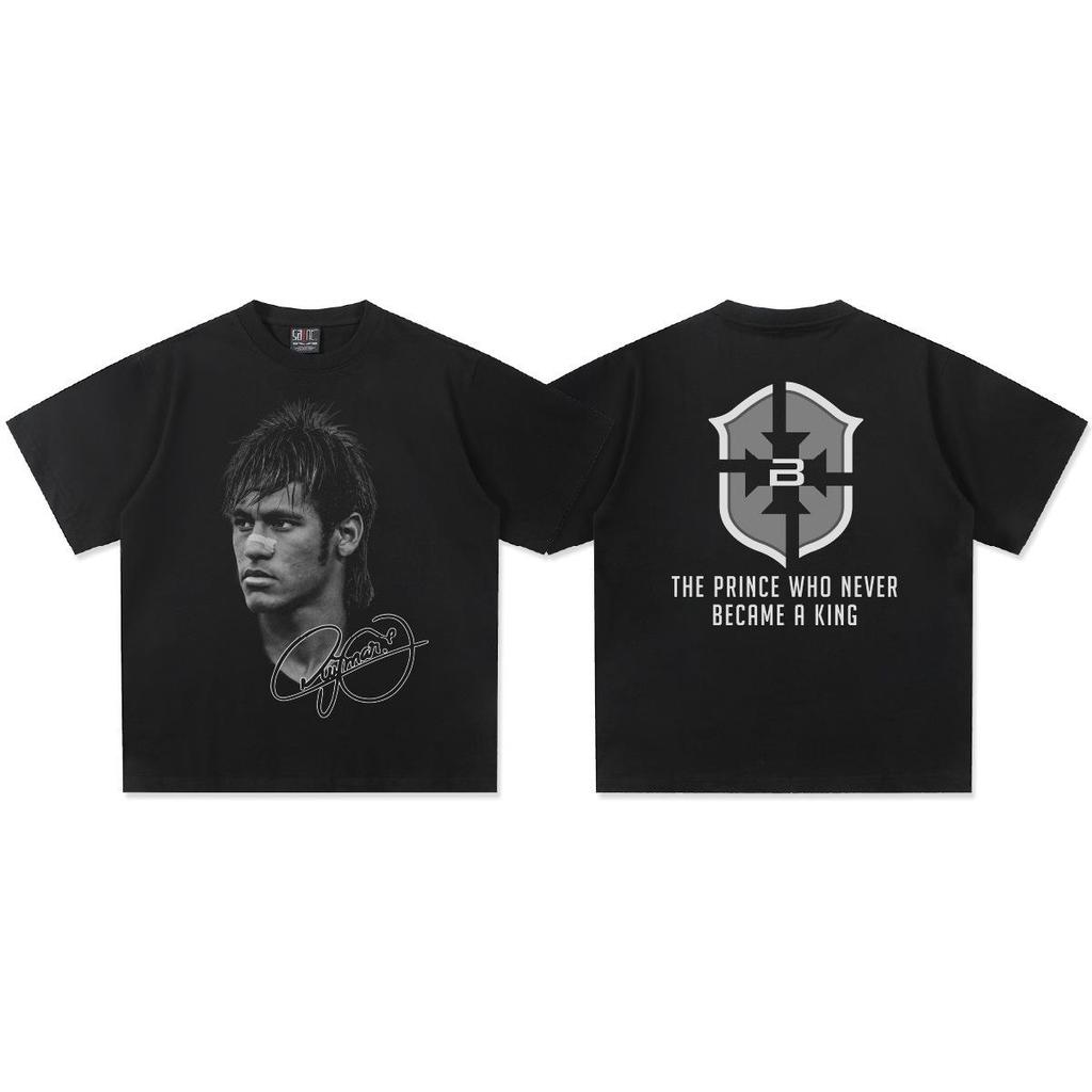 Cristiano Ronaldo Retro Distressed Heavyweight Cotton T-Shirt