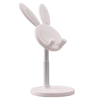 Cell Phone Stand Cute Rabbit Portable Height Angle Adjustable Tablet Phone Desktop Stand for Home Office