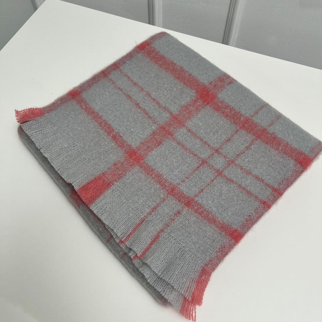 Plaid scarf women's winter senior sense thickened warm imitation cashmere scarf shawl scarf