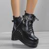 New Boots for Women Fashion Hot Sale Punk Goth Platform Heels Wedge Women's Boots Casual Goth Punk Size 43 Women's Shoes