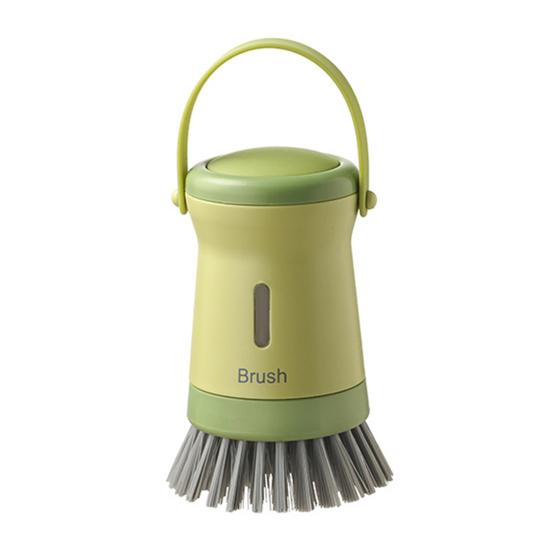 Kitchen Cleaning Brush Press Dish Pot Scrubber with Transparent Windows Kitchen Washing Tools for Stoves Range Hoods Sinks