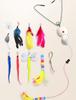 FEELNEEDY Automatic Cat Electric Cat Teaser with LED USB Bird and Set of Popular Cat Toys for When Helps Your Cat Get Stimulates Hunting and Makes a