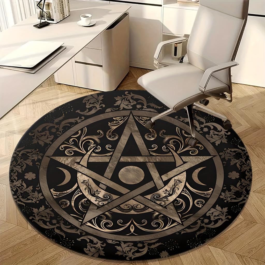 Star Floral Vintage Design Carpet Living Room Study Bedroom Carpet Sofa Chair Carpet Lightweight Carpet Home Decor