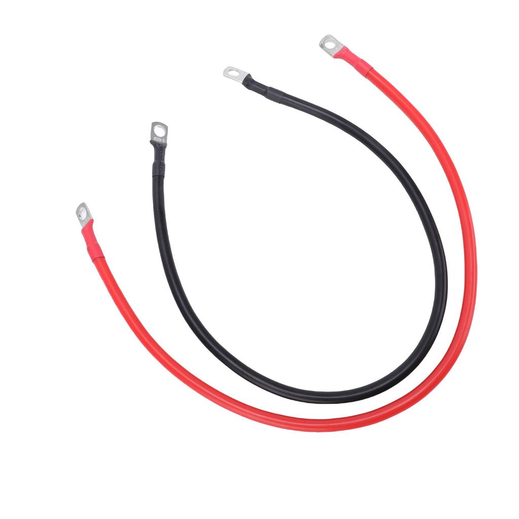  2PCS 6AWG Battery Cables, 24inch Battery   s with 0.31in Tinned Copper Lugs Both Ends,   Car Accessories Inverter Cables Fit Vehicles Marines