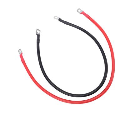 2PCS 6AWG Battery Cables, 24inch Battery   S with 0.31in Tinned Copper Lugs Both Ends,   Car Accessories Inverter Cables Fit Vehicles Marines
