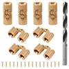 ABBP-8Mm Brass Barrel Hinges With Drill Bit,180° Cabinet Hinges For Jewelry Wooden & Ring Box DIY Crafts
