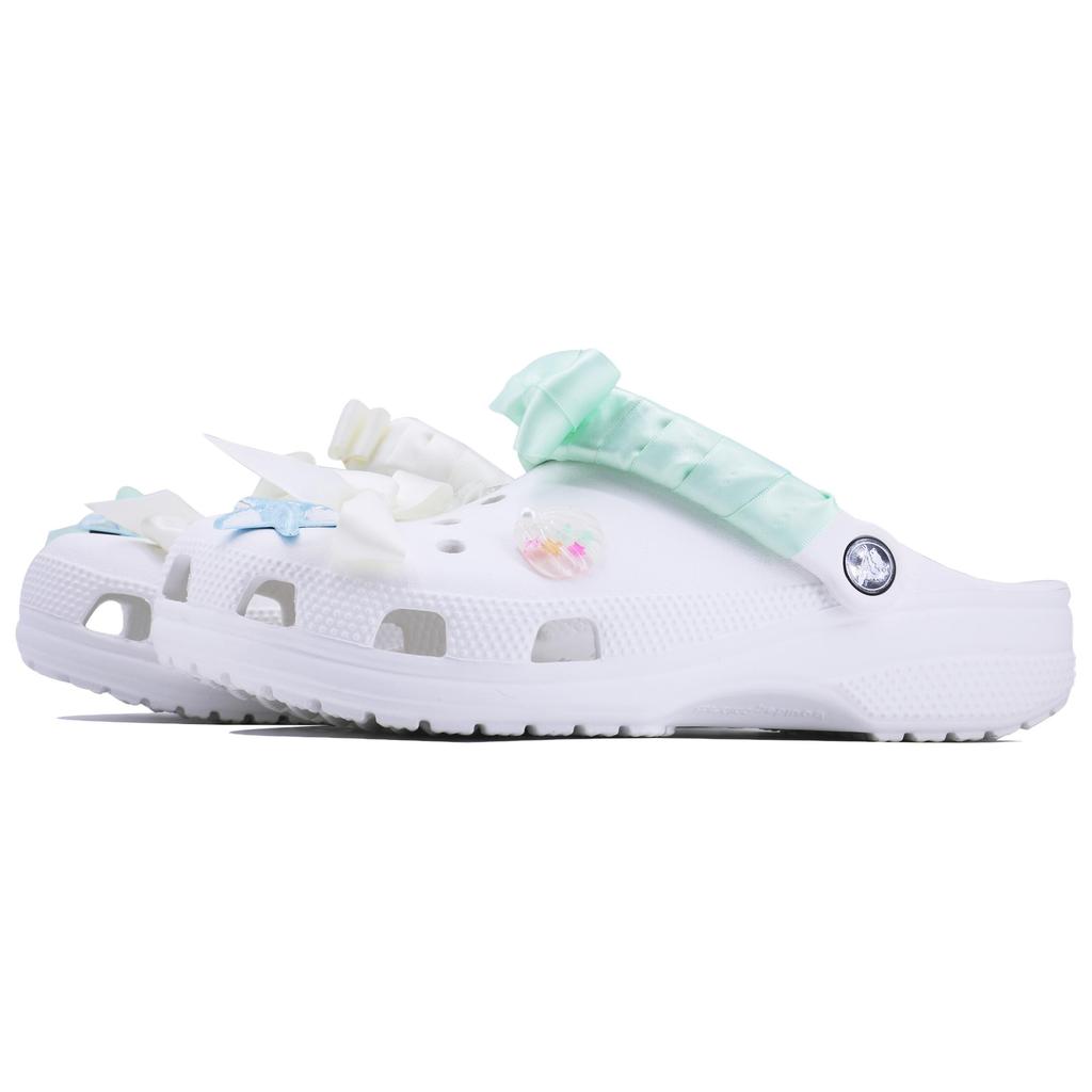 Crocs Classic clog Summer Mint SDS EVA Simple, Casual and Comfortable Hole Shoes Unisex White Green