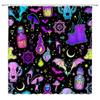 Spookgordijn Gothic Horror Halloween ZwartWit Vleermuizen Polyester Stof Badkamer Bad