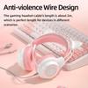 VAORLO Cute Wired Headphone 3.5mm Game Headset Noise Cancel Glowing Earphone With Microphone For Gaming High Quality