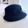 Autumn Winter 100% Wool Hat Bell Hat Women's French Elegant Retro Hepburn Autumn and Winter Celebrity Pearl Wool Felt Bucket Hat