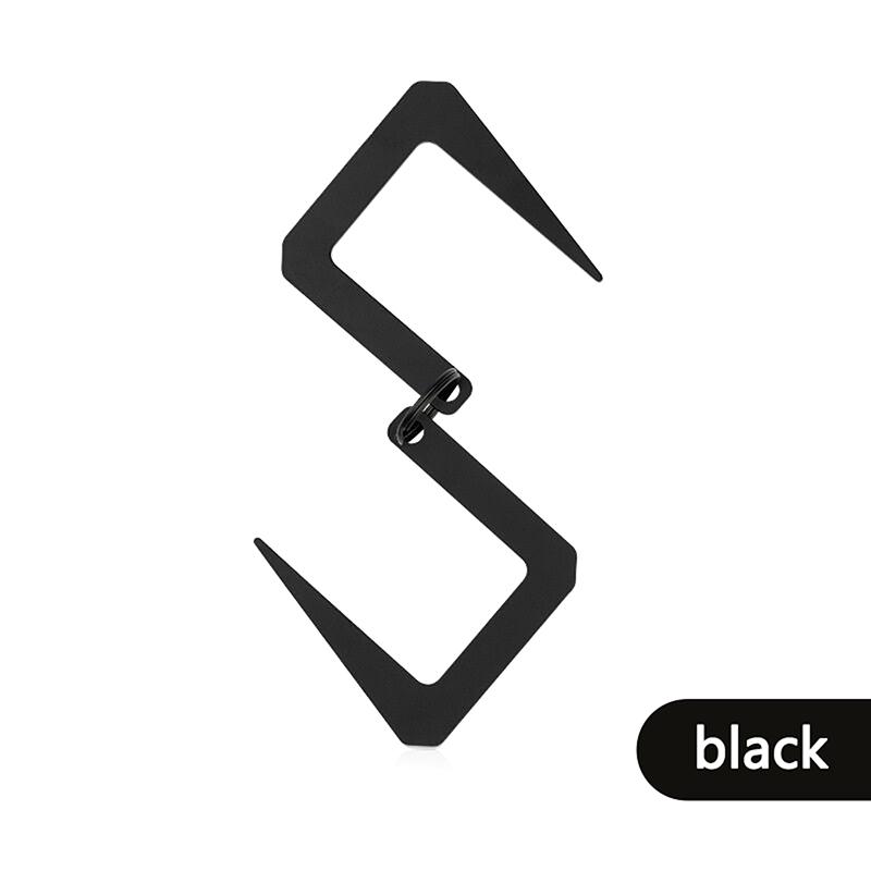 Flat S Hook Durable Hanging Hooks Hanger Outdoor Storage Travel Camping Hiking Gardening Tools Item Organizer