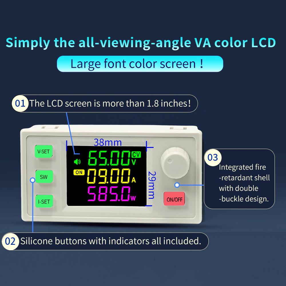 XY12522 CNC DC Adjustable Buck Power Supply Constant Voltage Constant Current Module 22A/2000W Input Voltage DC12-140V