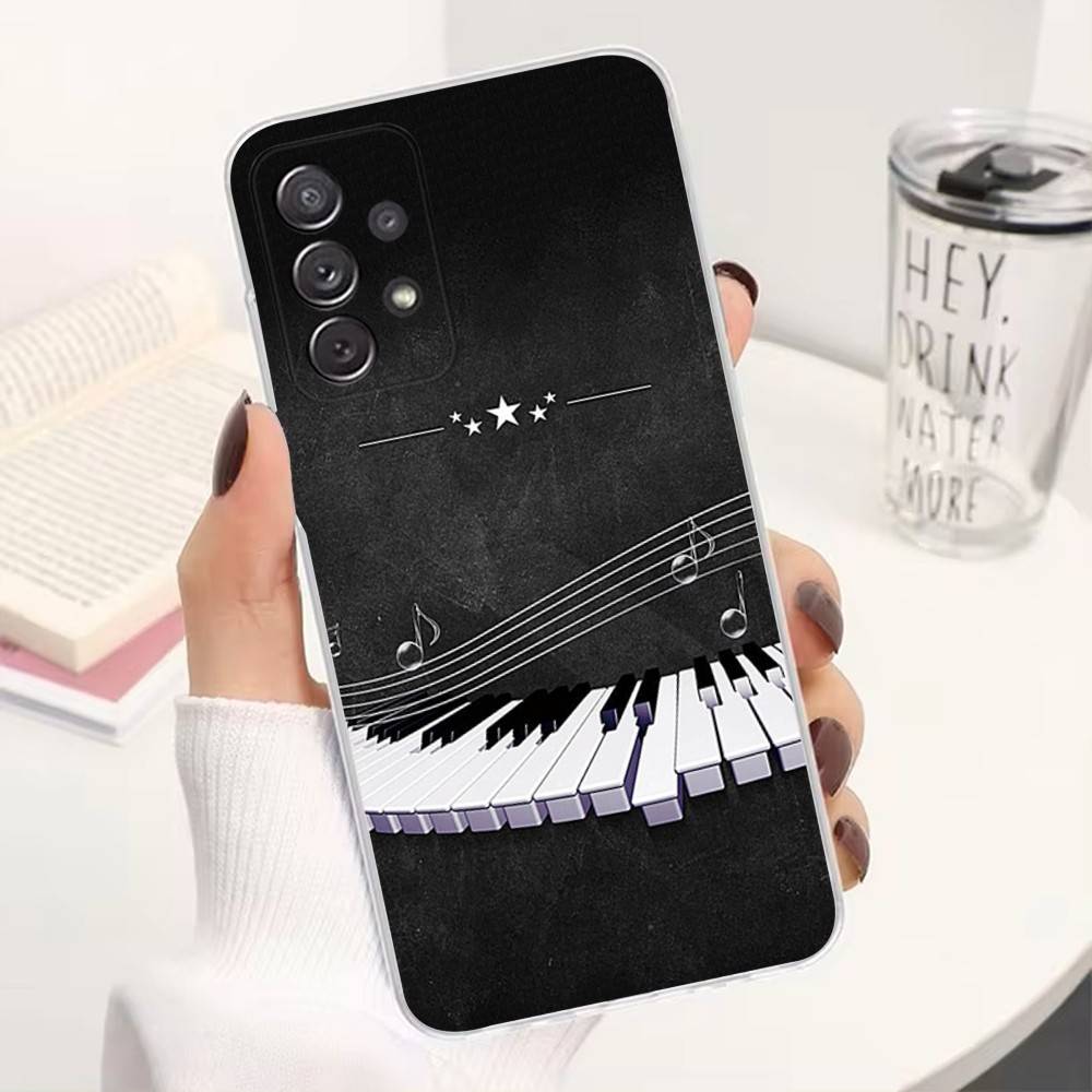 Piano Music Art For Samsung A51,30,71,S9,Ultra,Lite,S23,22,21,PIus,10,20,FE,Transparent, Silicone Case