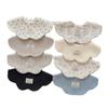 Pure Cotton Korean-Style Baby Drool Bib - Lightweight, Absorbent, Anti-Spit Up, Petal Design