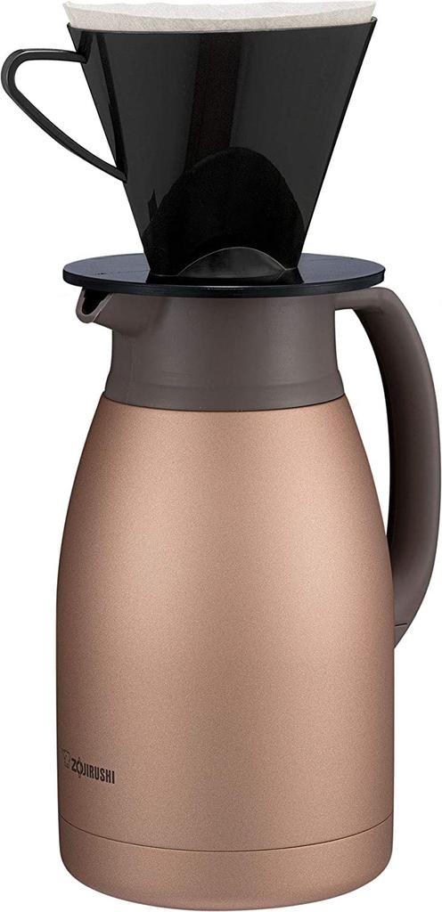 Zojirushi Thermos-Edelstahlkanne, 1,9L, Tischkanne, Weithals (Ca.. 6,5 cm), Doppelwandige Edelstahl-Vakuumflasche, Wärme- und Kälteisolierung