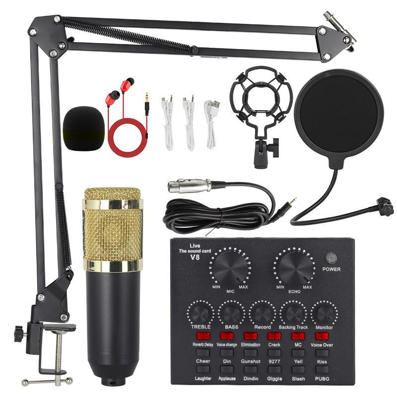 BM800 USB Microphone & Sound Card Set for Podcast Recording & Live Broadcasts