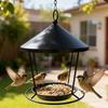 Decorative Iron Hanging Bird Feeder For Outdoor Garden Large Capacity And Weather Resistant Finish Feeder