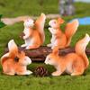 Micro Toy Squirrel Landscape Desktop Decoration Resin Crafts Multiple Action