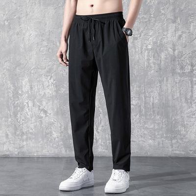 Eisseidenhose Herren dünn Übergröße gerade Sport-Freizeithose