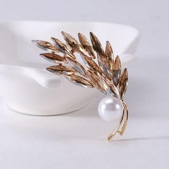 Sophisticated Wheat Ear Brooch for Women – Elegant Large Pin Accessory