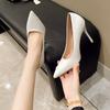 New Solid Color Pumps Women High Heel Shoes Female Fashion Patent Leather Sexy Pointed Toe Thin Heel Wedding Shoes