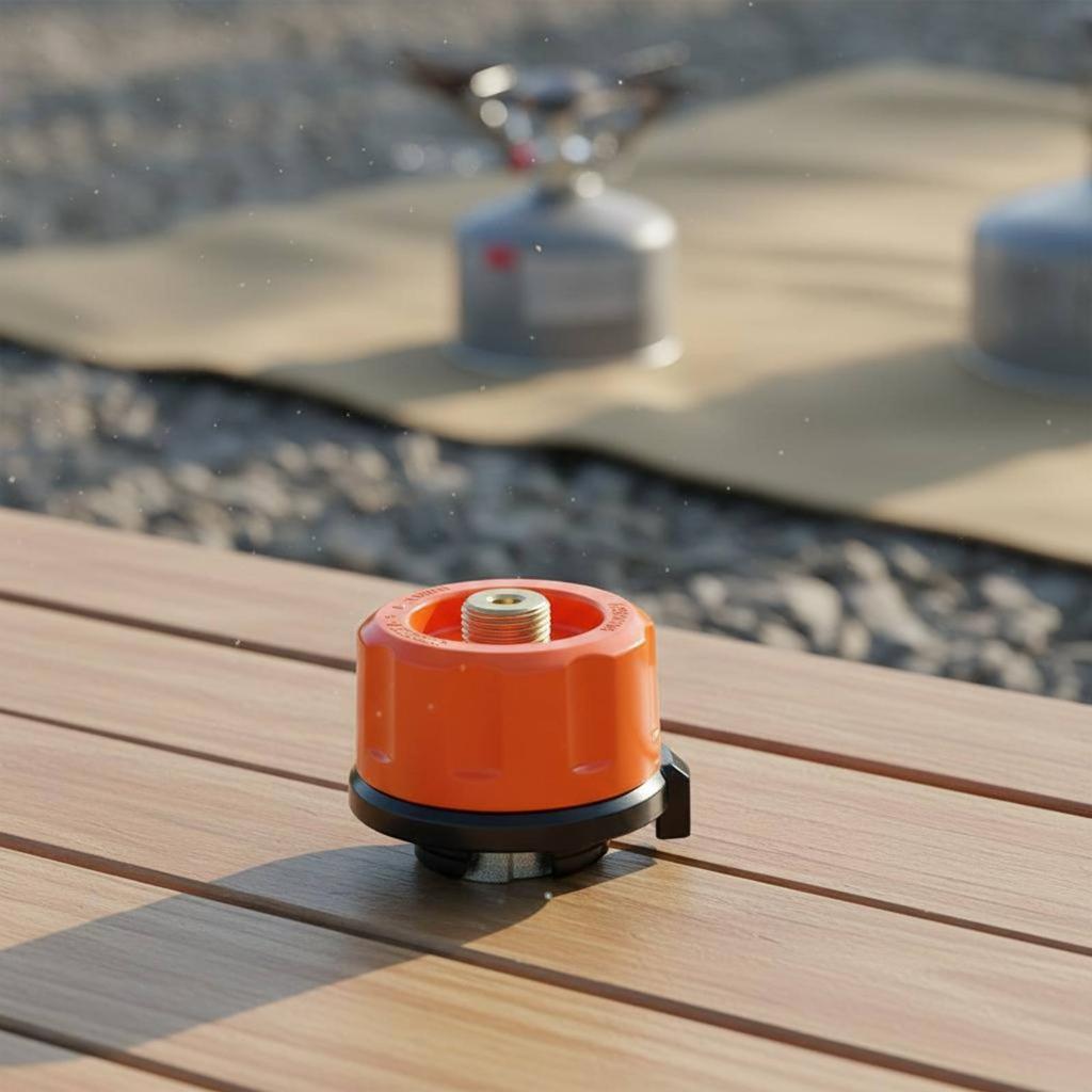 Self-Closing Adapter Valve Corrosion-Resistant Gas Canister Adapter Camping Cooker Valve Long-Lasting Outdoor Gear Portable