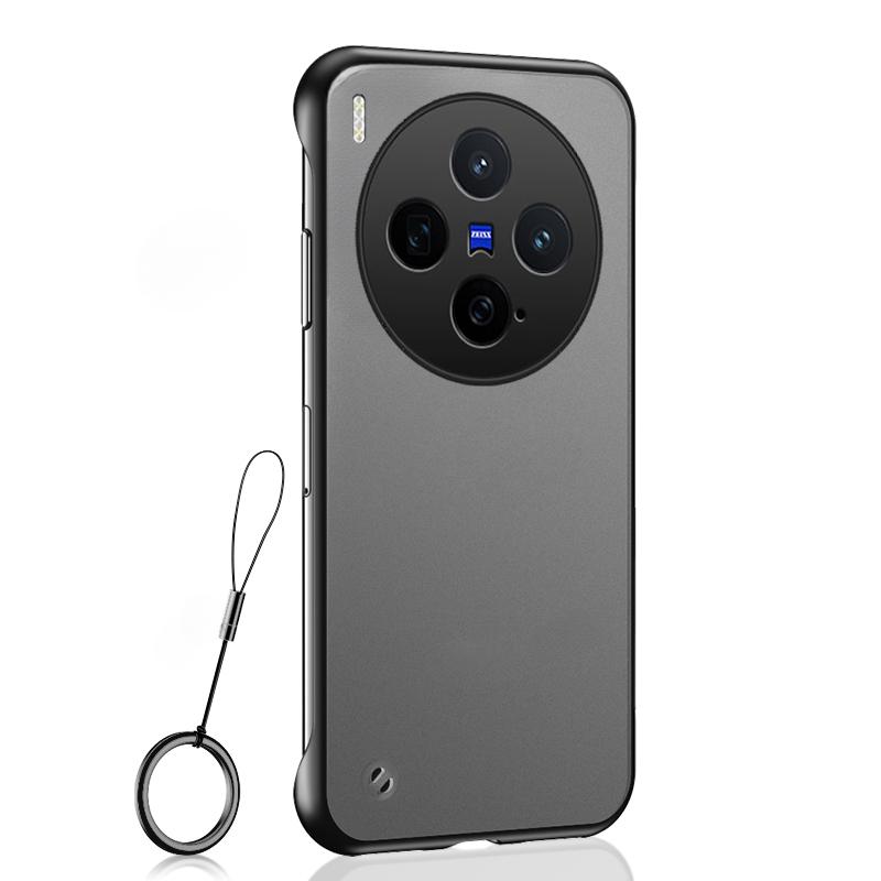 For VIVO X300 Case Thin Cover Clear Borderless Heat Dissipation Holes Housing with Metal Ring For VIVO X300 Pro Phone Casing