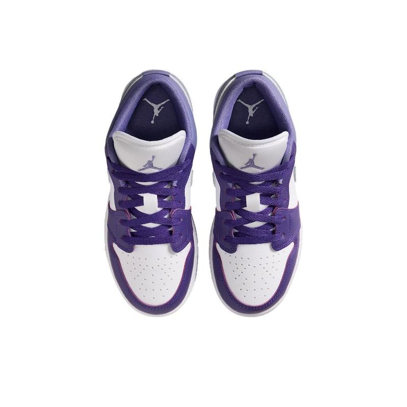 Air Jordan 1 GS Low-Top Leder Kinder Sneaker Court Purple Unisex 553560-551
