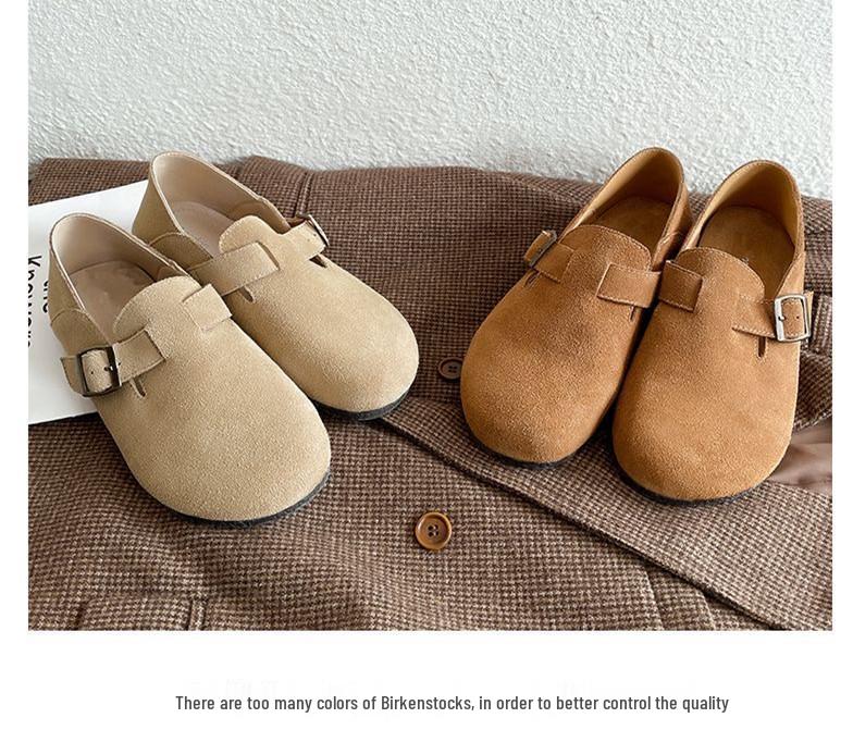 Women's Plus Size Birkenstock 2026 Suede Slip-on Flats - Retro Casual, Closed-Toe for Spring & Autumn