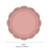 European Lace Silicone Table Mat Retro Embossed Heat Insulation Thickened Round Anti-Skidding Pad Kitchen Waterproof Placemat