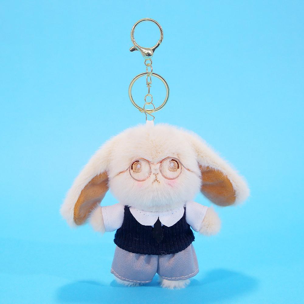 Plush Toy Study Bunny Cute Stuffed Animal For Girls Gift And Bag Charm IvoryWhiteBunny