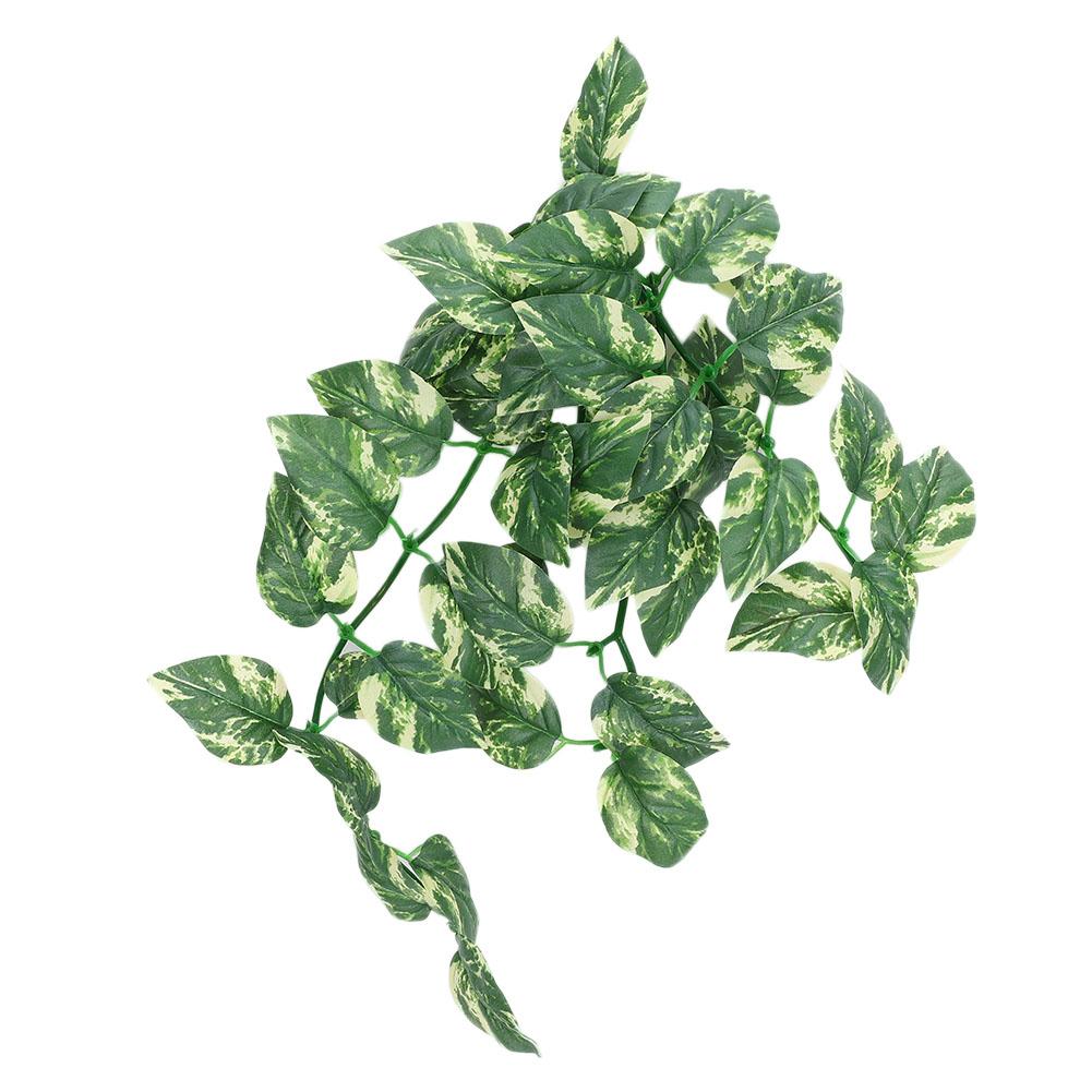 Aquarium Simulated Plant Rattan Leaves Plastic Artificial Plant Rattan Landscaping for Climbing Pet Box Fish Tank Supplies