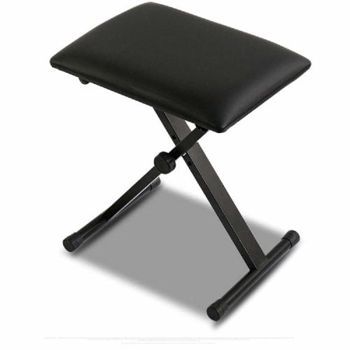 Folding Piano Keyboard Chair with 3 Height Adjustments and Non-Slip Surface (Black)