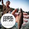 160Pcs Round Fishing Hook with Plastic Box Set, High Carbon Steel with Eye Sea Fishing Hook for Salt/Freshwater Fishing