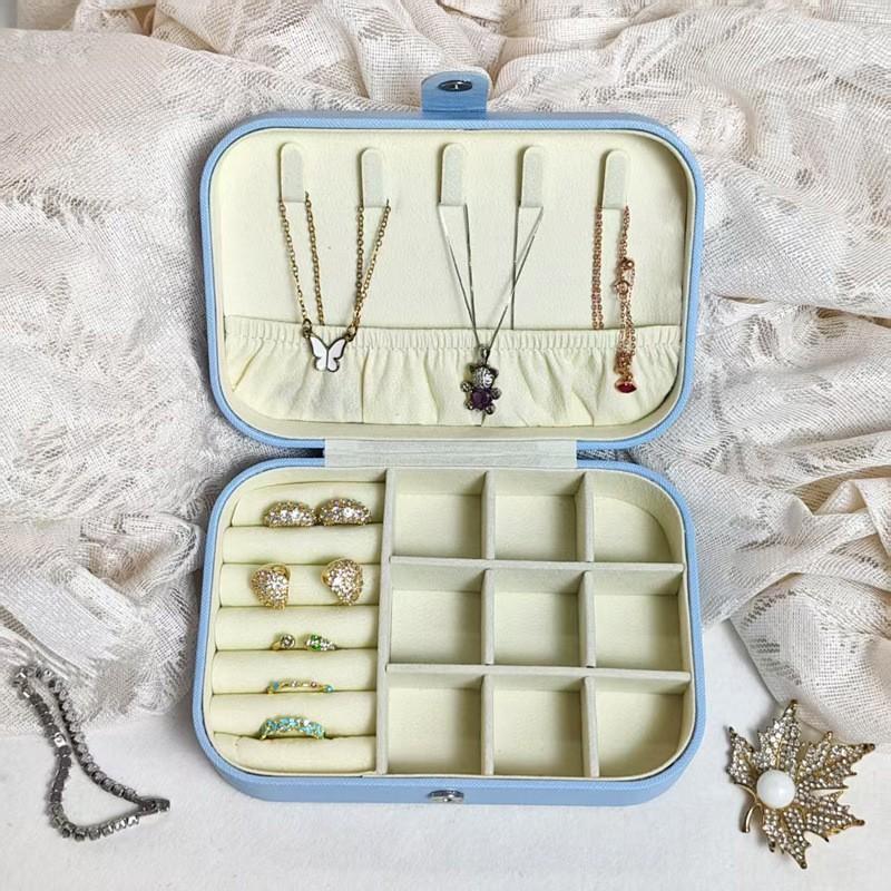 Portable Jewelry Storage Box Travel Small High-end Exquisite Large-capacity Earrings Ring Antioxidant Jewelry Box