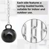30 Inch Boxing Punching Bag Chain Silver Stainless Steel Hammock Link with 2 Carabiners Heavy Duty Thick Chain Outdoor