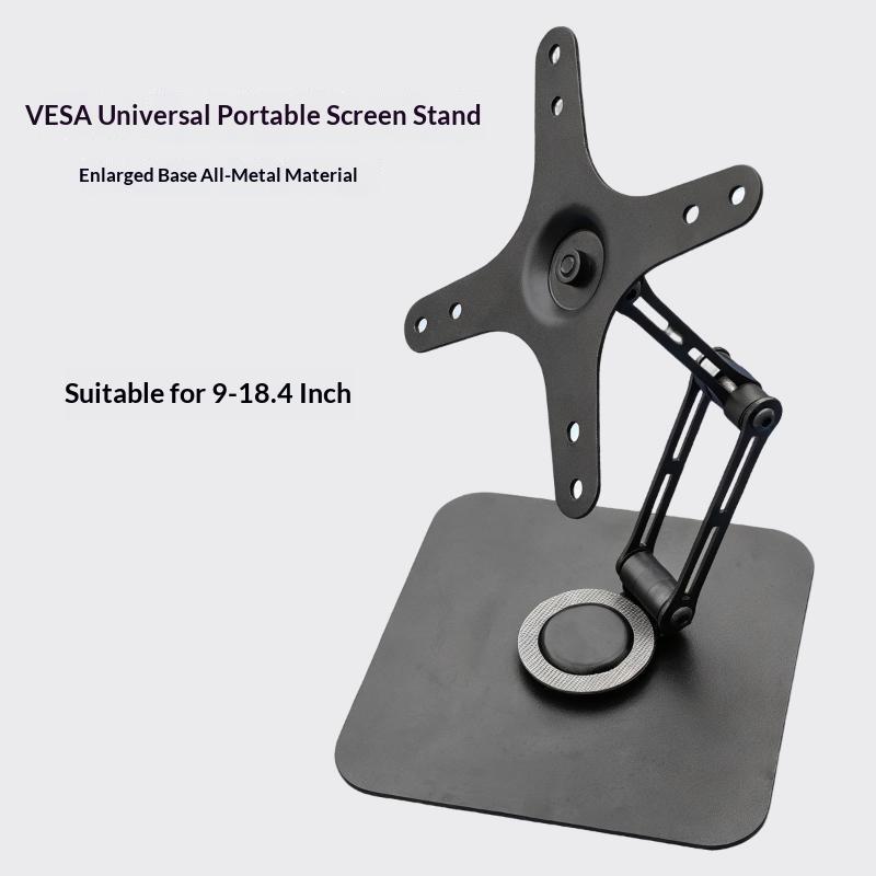 Faltbarer Monitorständer 360° Drehung Mehrwinkelverstellbar Schwerlast Monitorarm Halterung Für 9-18,4 Zoll Bildschirm