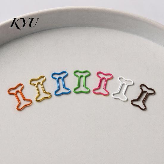 Creative Stationery for Desk 20PCS Cute Shaped Paper Clips, Bone/Duck/Dog/Cat Shape, Decorative Assorted Shapes Holders Metal Fasteners Office