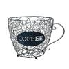 Coffee Capsule Storage Basket Decorative Organization Container Supplies for Fruit Vegetable Bread Candy Biscuit Collect  Black
