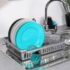 Gray Dish Drying Rack with Drip Tray 40x29cm