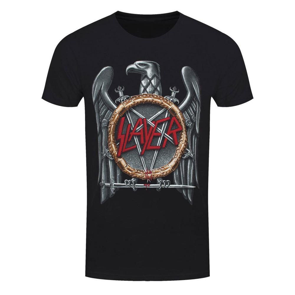 

Slayer T-Shirt Silver Eagle Metal Band Official Black New 4XL
